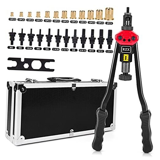 Professional 16" Rivet Nut Tool Setter Kit - Includes 12 Sets