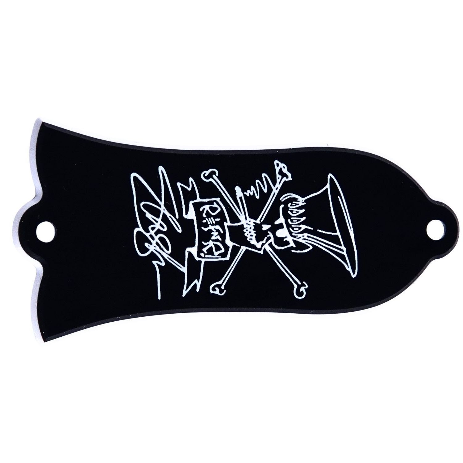 2 PCS 2 Hole 2 Ply Guitar Truss Rod Cover Plate Bell Shape Fit Gib LP SLASH