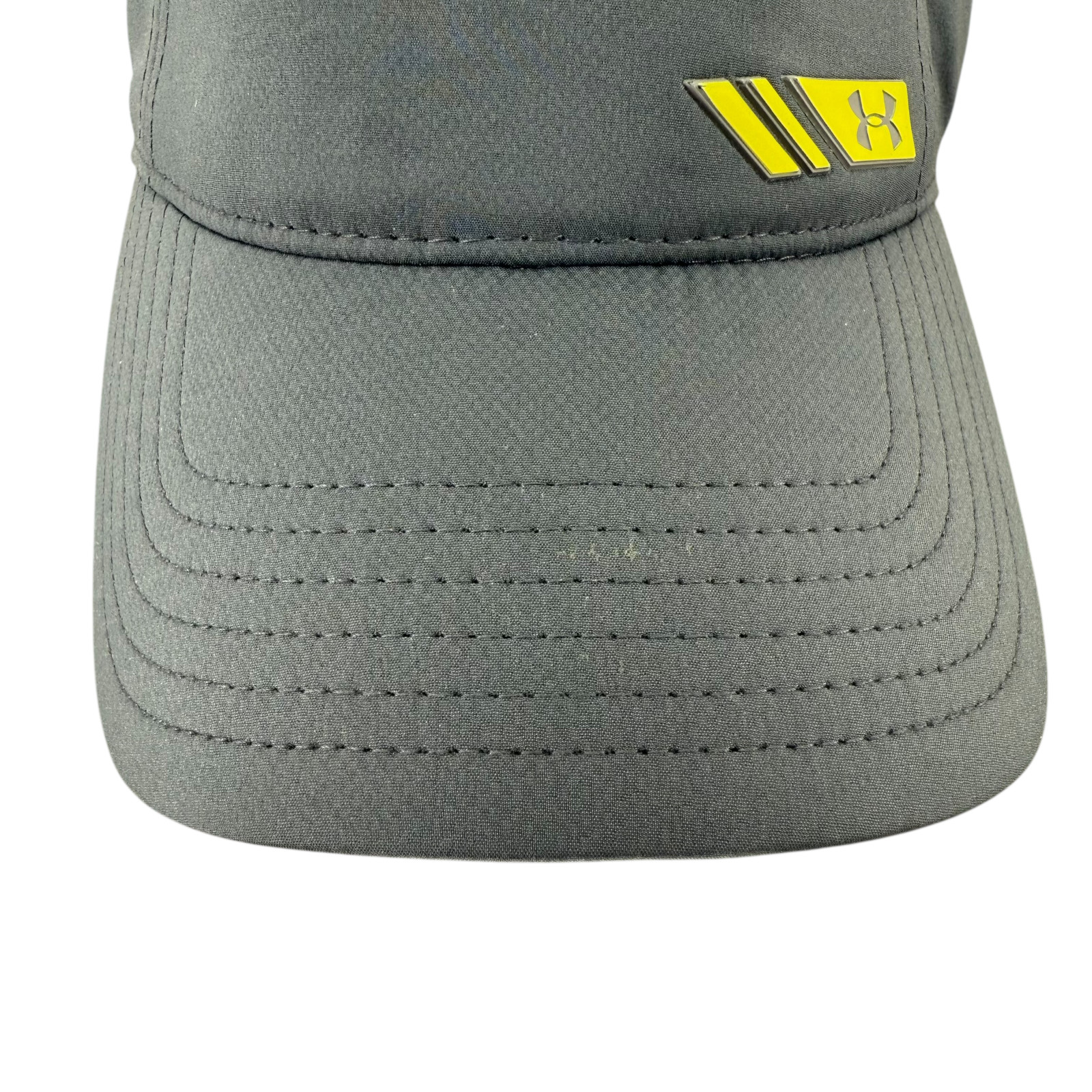 Under Armour Golf Visor Gray Green Logo Adjustable Strap OSFA Outdoor Active EUC
