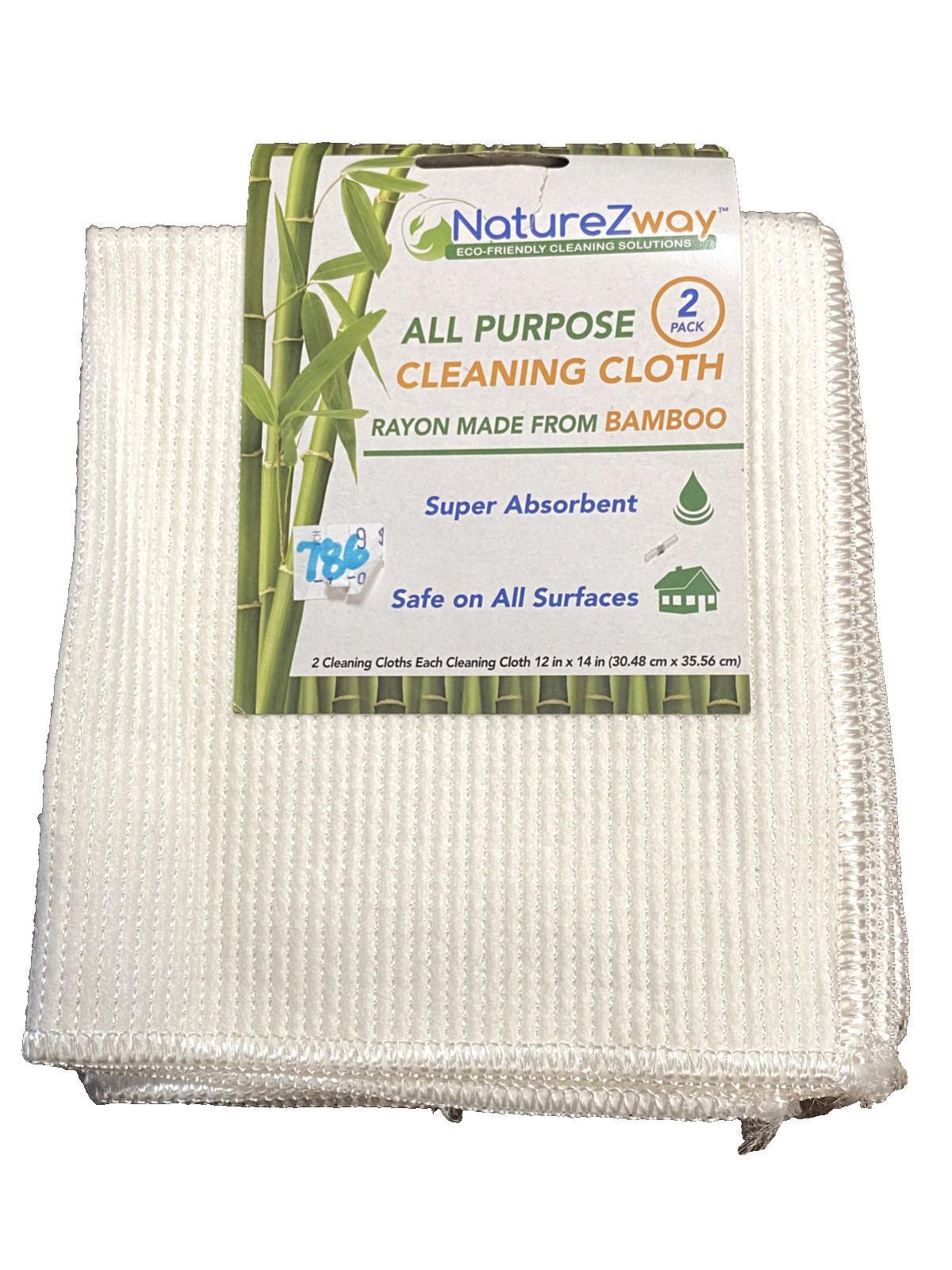 Nature Z Way The Eco Way 2 Pack Bamboo Cleaning Cloth New