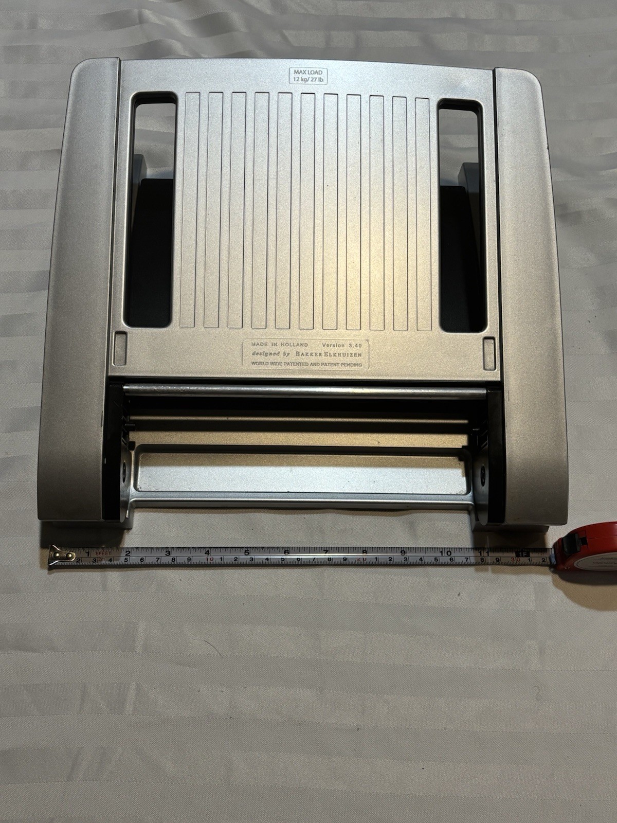 Bakker Elkhuizen Silver and Black Folding Laptop Stand