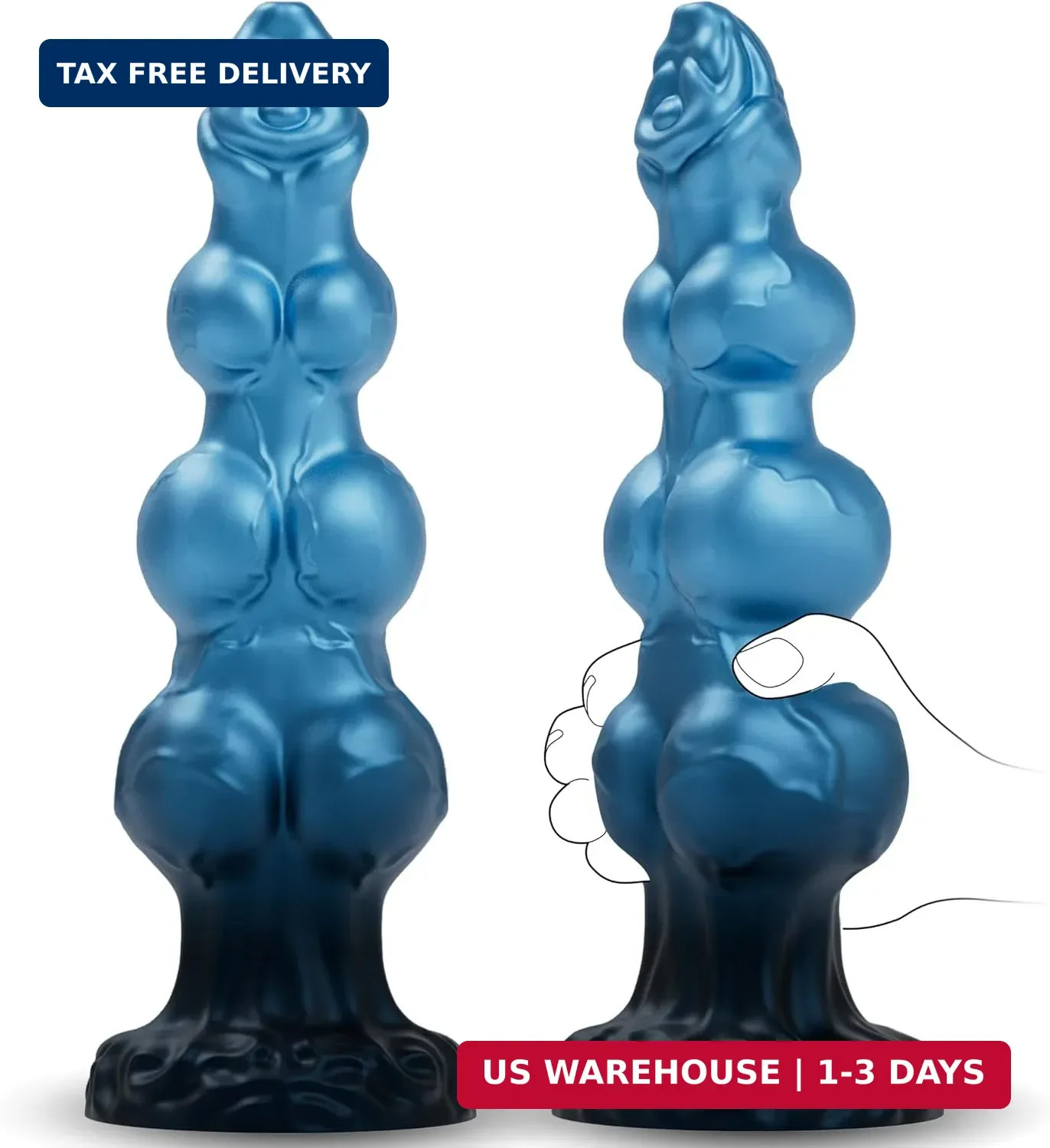 9.6" Huge Monster  Knot Dildo - Giant Fantasy  Silicone Dildos for Anal G-Spot