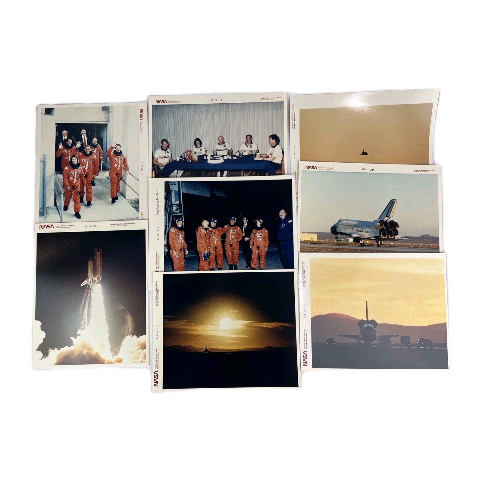 8 Large Type 1 NASA Color Photo Collection - Space Shuttle Mission STS 33