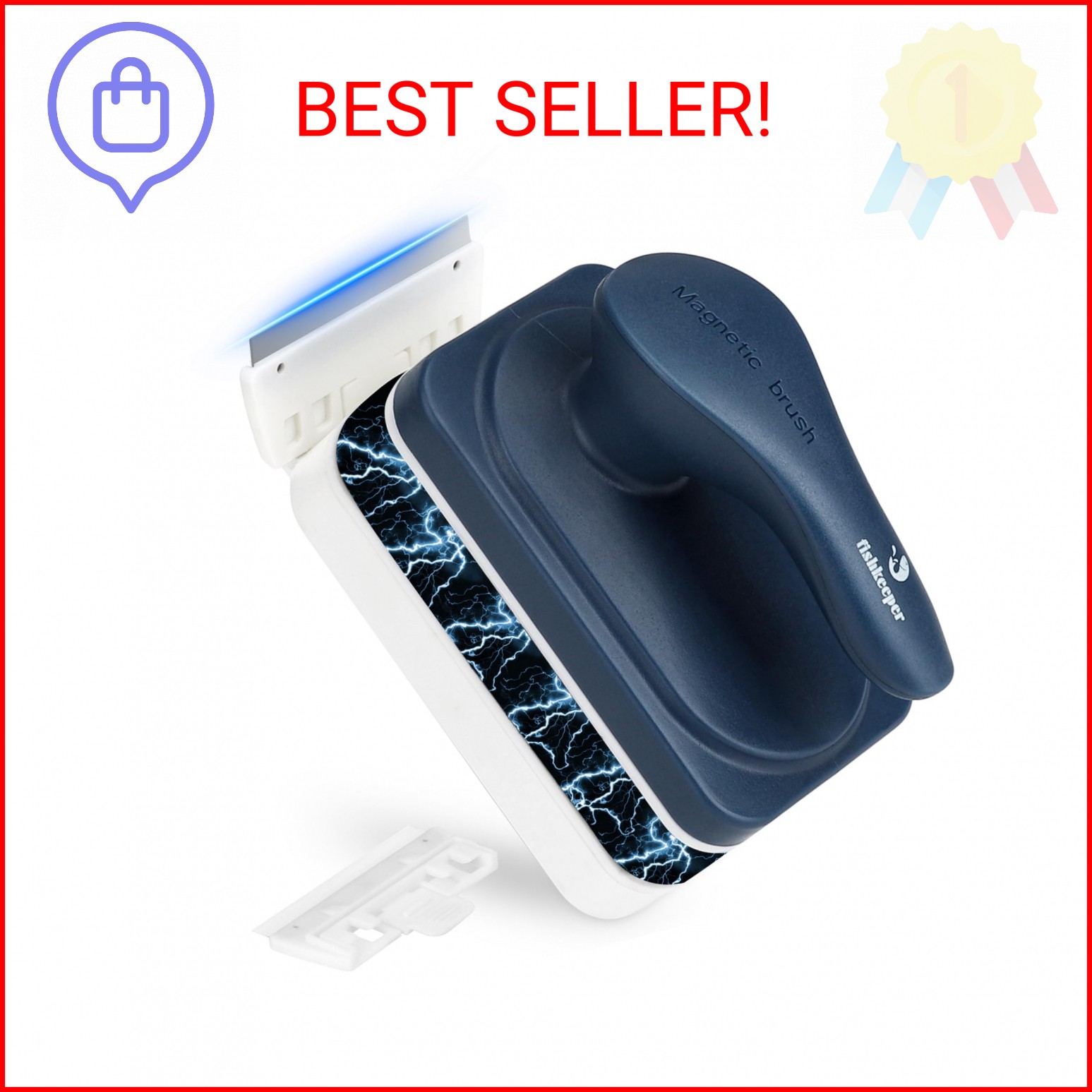 fishkeeper Aquarium Strong Magnetic Glass Cleaner Brush, Fish Tank Algae Magnet