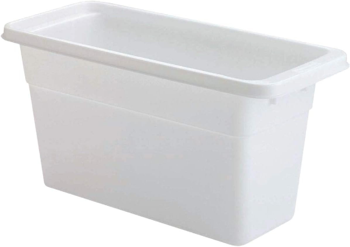 Rubbermaid White Plastic Ice Cube Bin, Holds 4 Trays