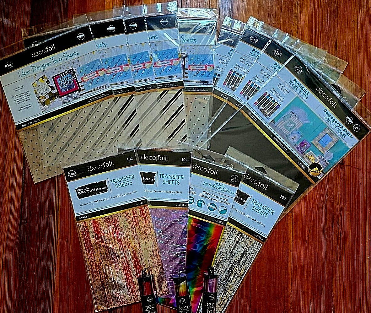 Big range of iCraft DECO FOIL TRANSFER SHEETS & TONER SHEETS, NIP