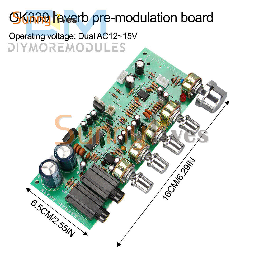 PT2399 Microphone Audio Amplifier Board Music Reverberation Board AC12-15V OK339