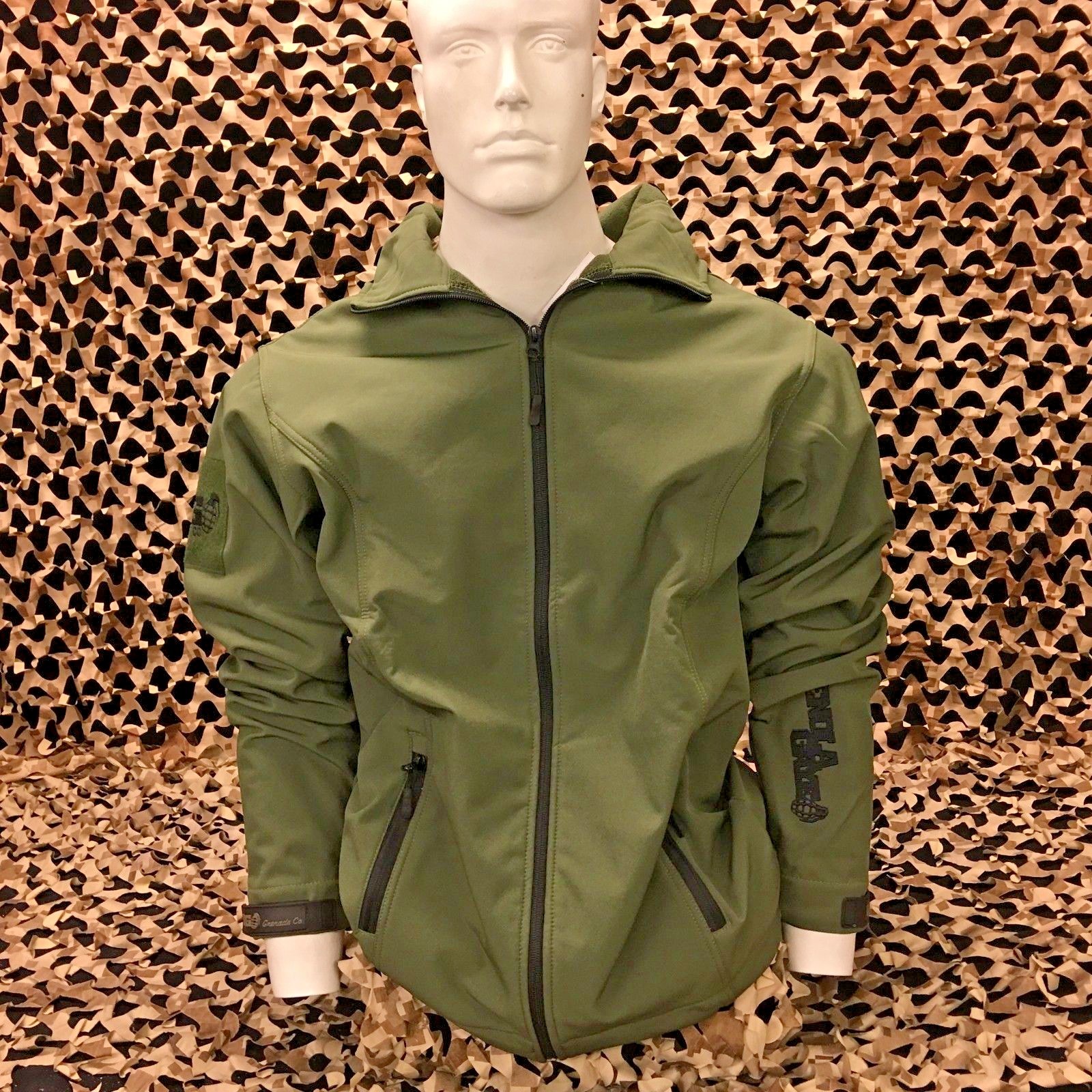 NEW Enola Gaye TechOne Windbreaker Hooded Jacket - Olive - Small