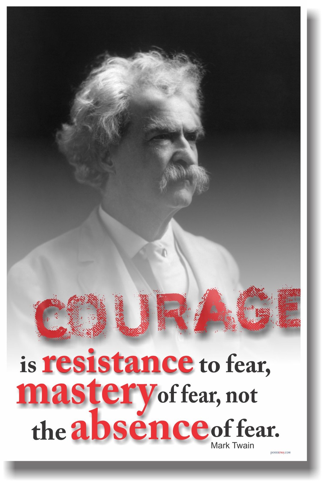 NEW POSTER Classroom Motivational - Courage is Resistance to Fear... Mark Twain