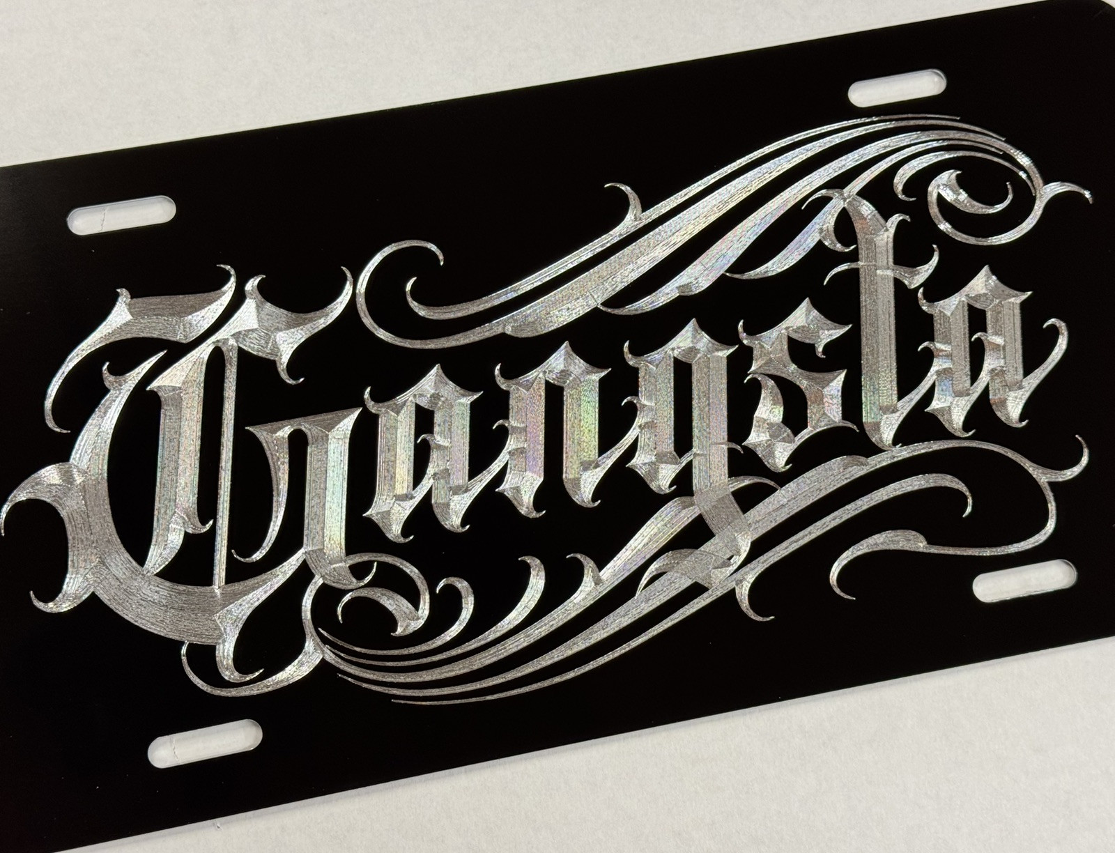 Custom Personalized Name 🔥REFLECTIVE Diamond Etched License Plate Front Car Tag
