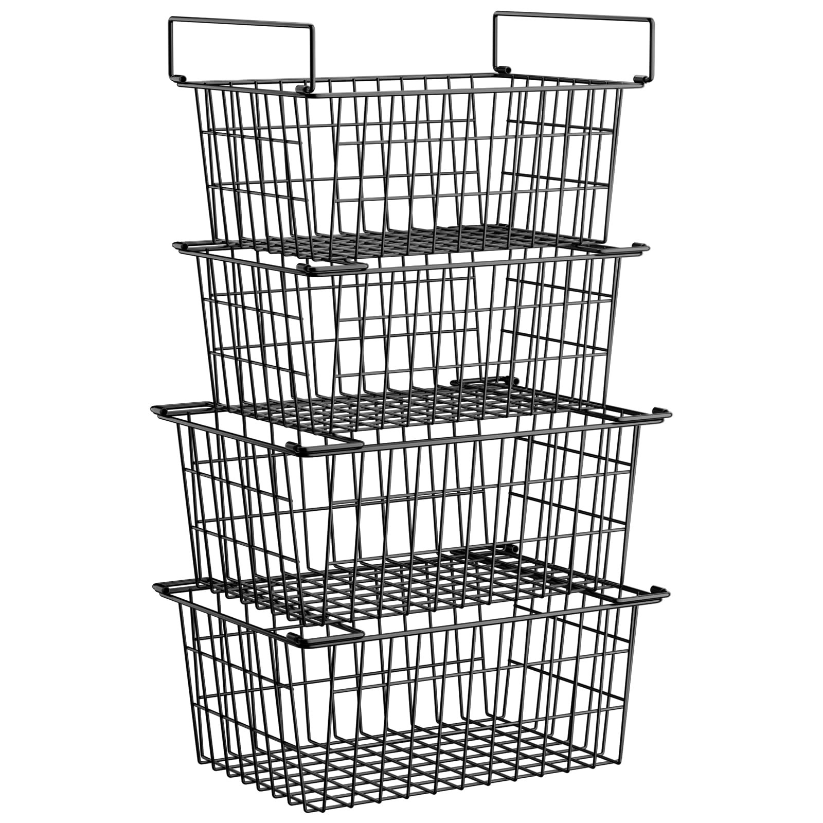 Homics Freezer Organizer Bins, Large Capacity Stackable Baskets for Deep Ches...
