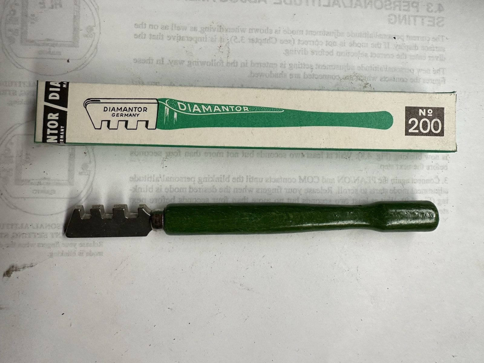 NIB Diamantor Bohle German Glass Cutter Stained Glass Tools Wood Handle lot of 2