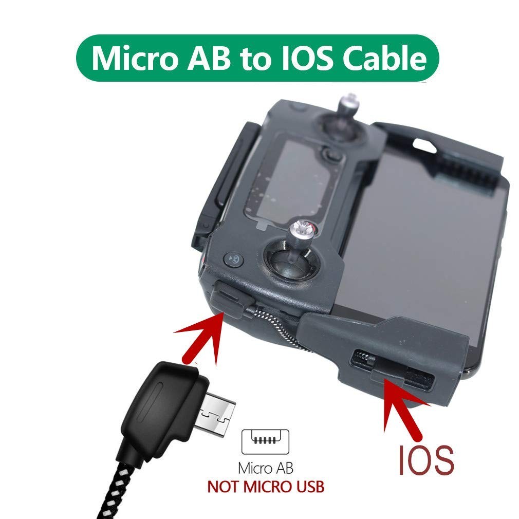 Hanatora 3.66 Inch iOS Remote Controller Cable for DJI Mavic Mini Mavic 2 Pro