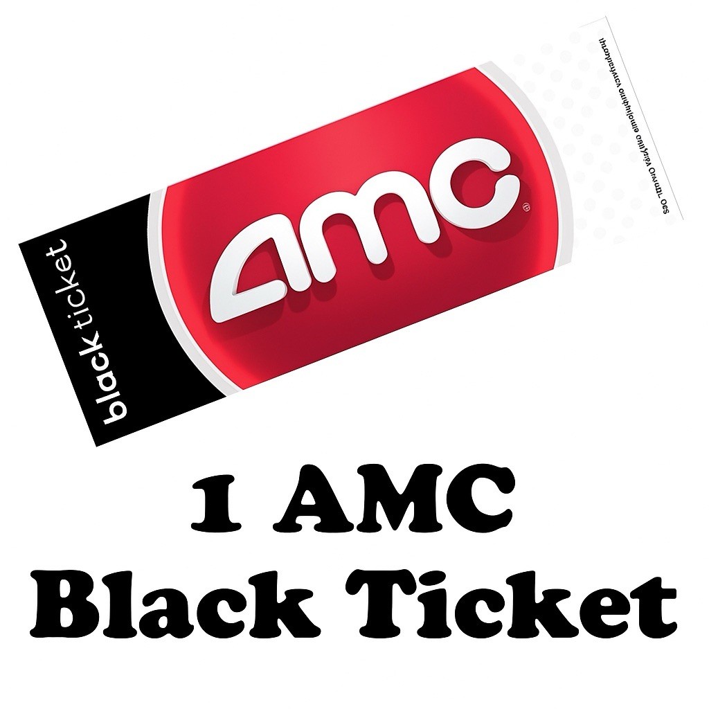 1 AMC BLACK MOVIE TICKET - No Expiration - Fast E-delivery Read Description
