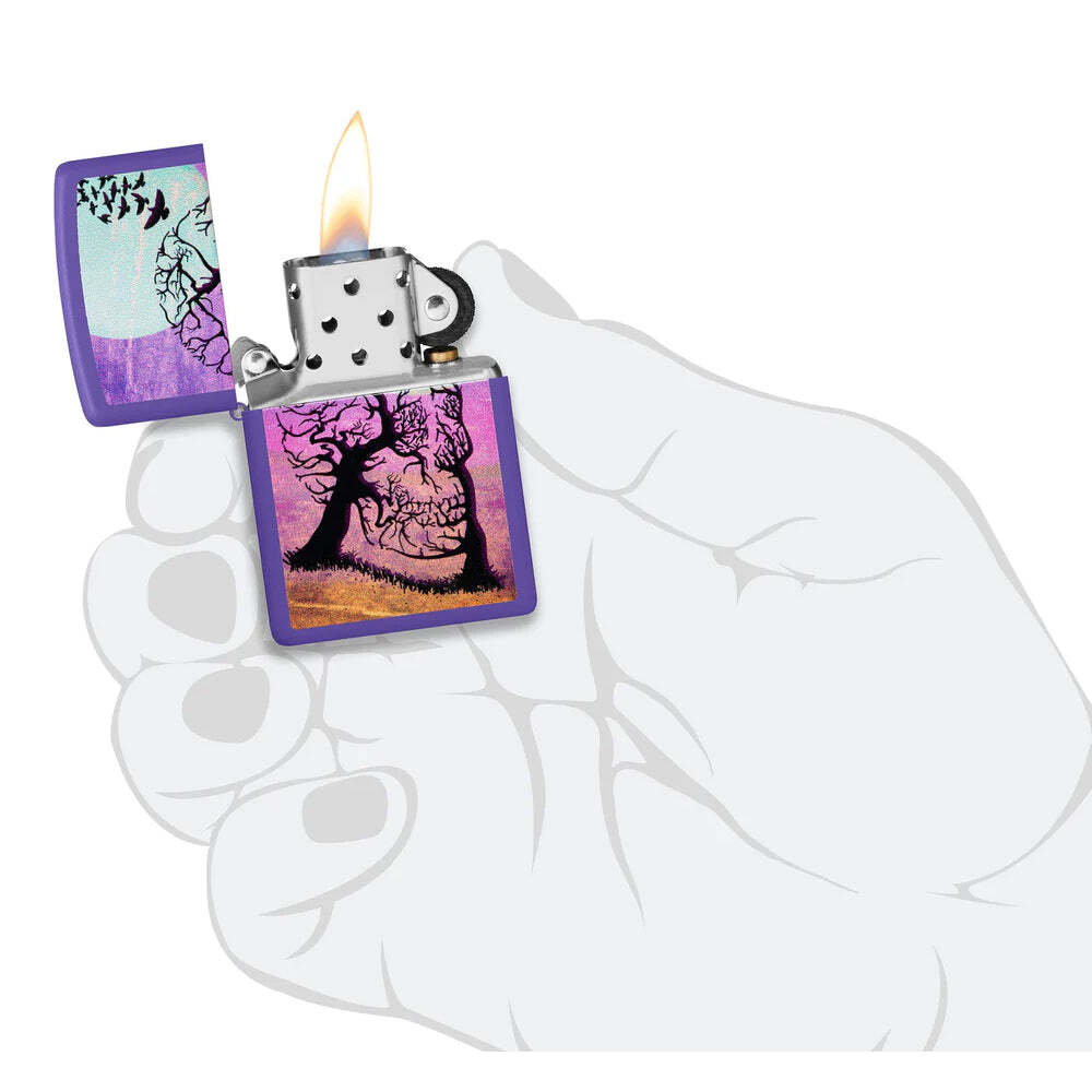 Zippo Skull Tree Design