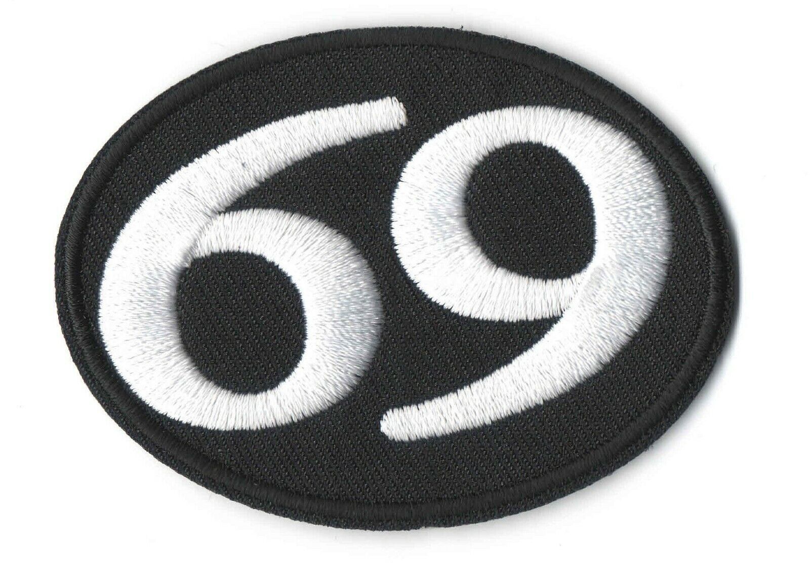 69 # Oval Iron On Sew On Embroidered Patch 2 3/4" x 2 "