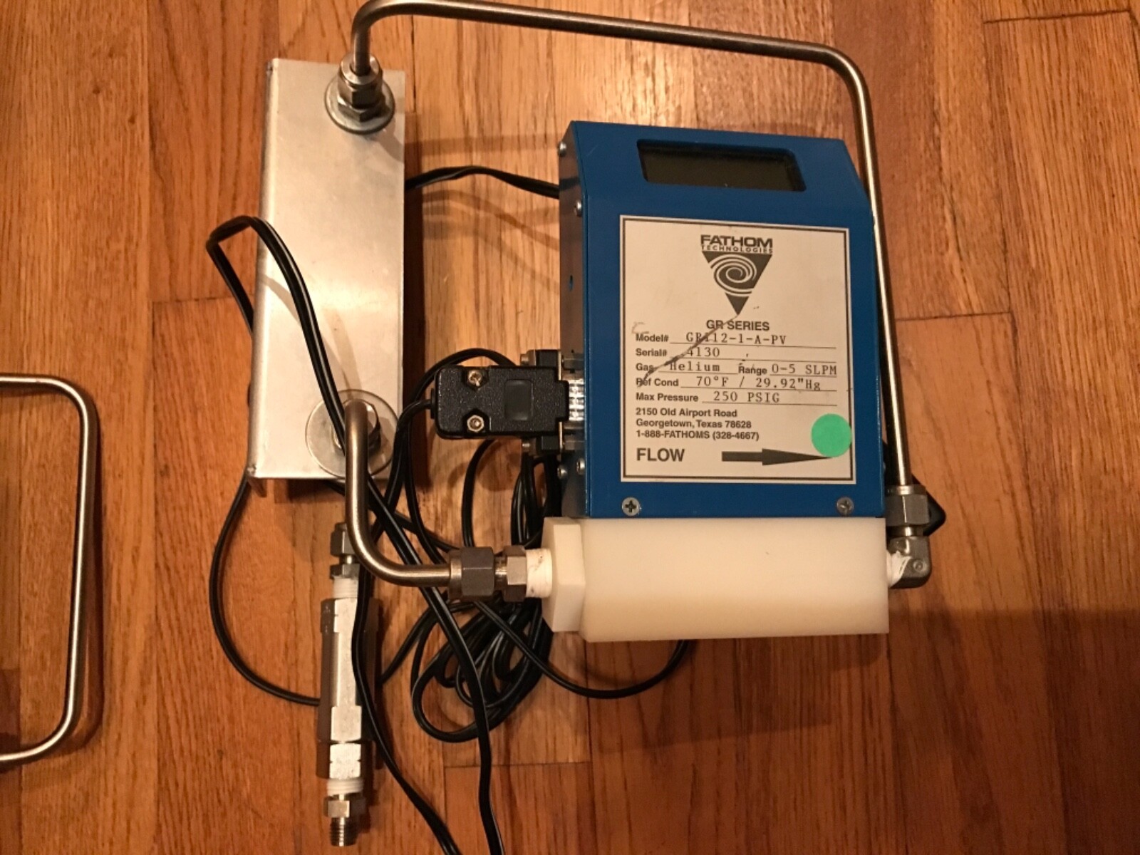 Fathom technologies mass flow meter 0-5 Helium gas gr112-1-a-pv