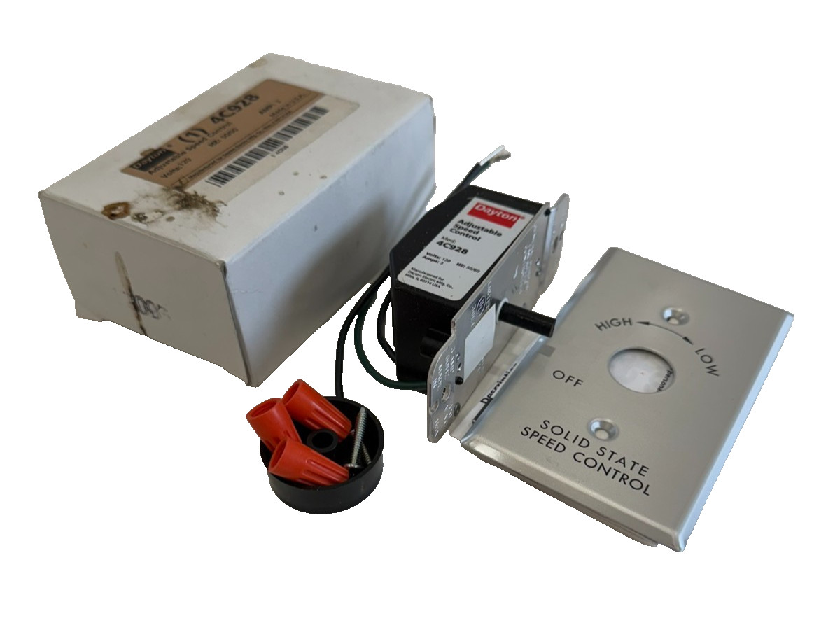 NEW DAYTON 4C928 ADJUSTABLE SPEED CONTROL 120V 50/60HZ 3AMPS