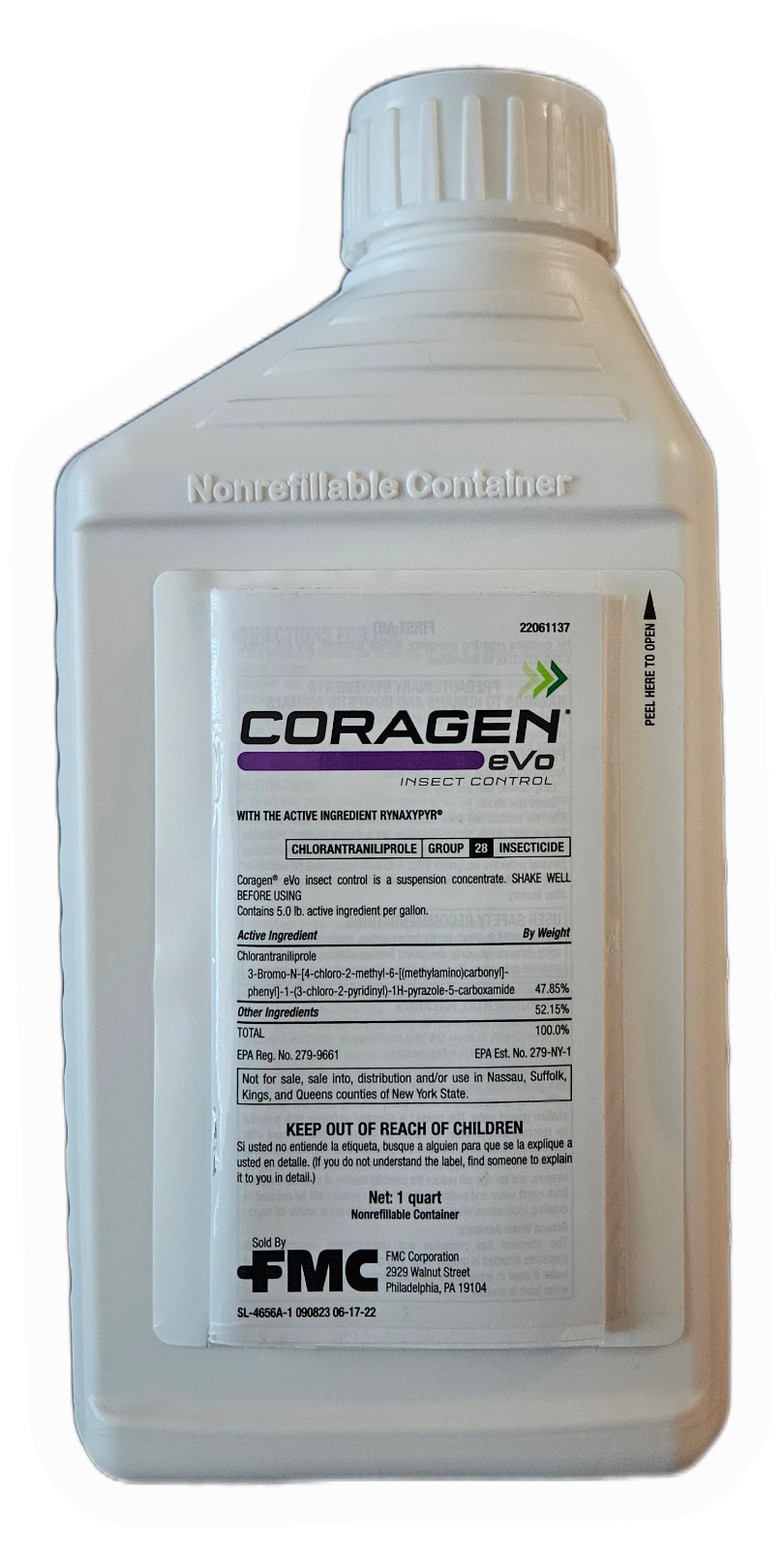 Coragen eVo Insecticide - 1 Quart - (Chlorantraniliprole 47.85%)