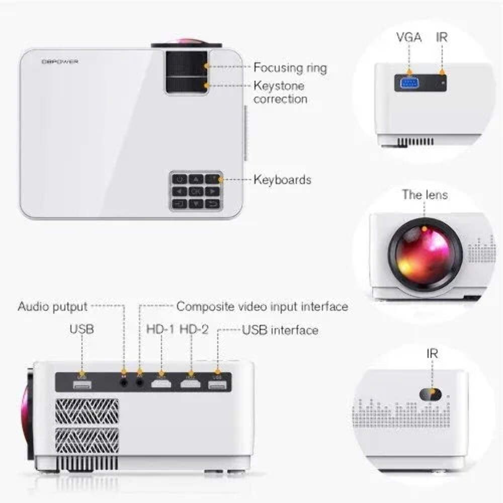 Projector with Carrying Case HD Projector