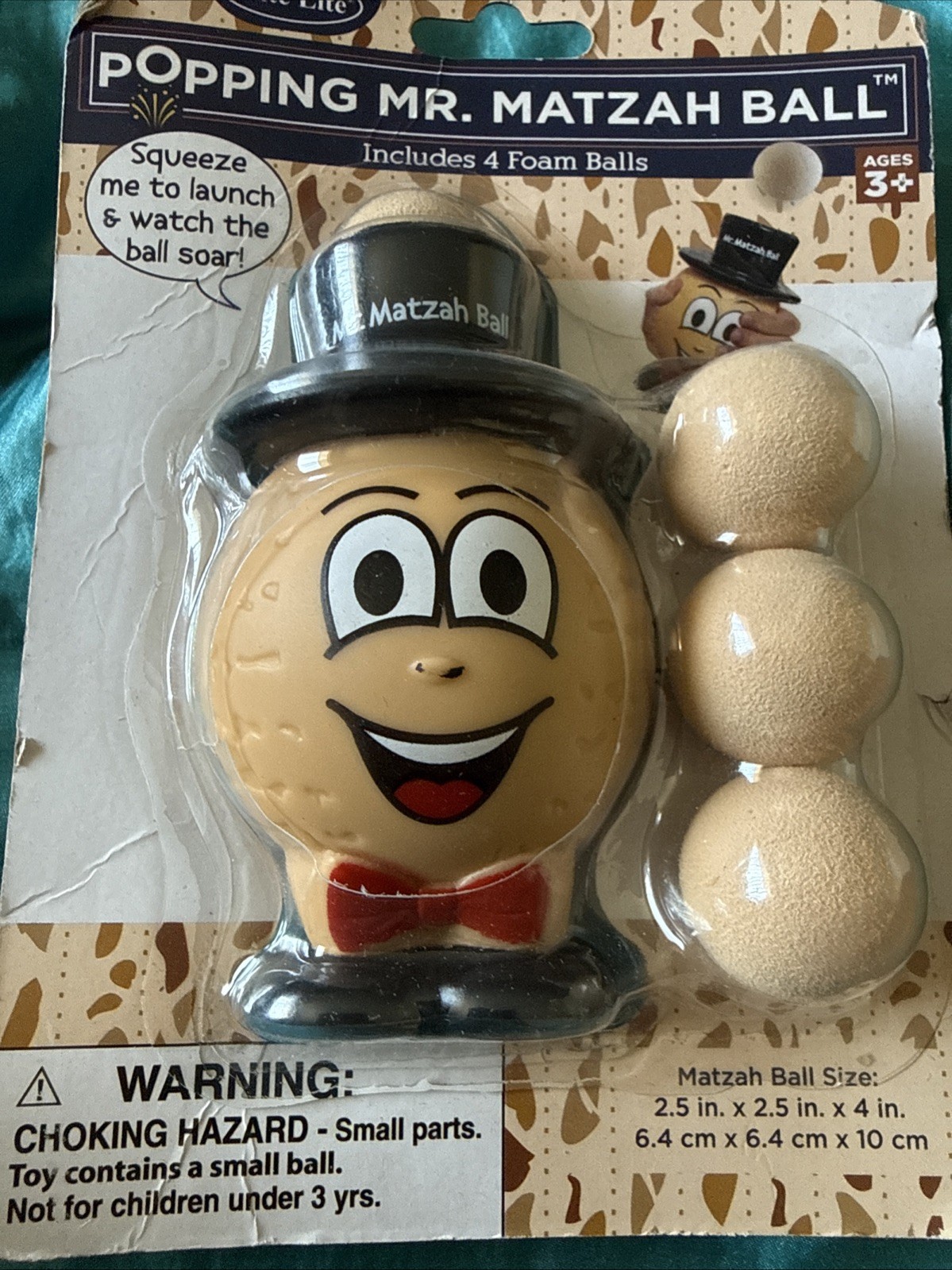 Rite Lite Popping Mr. Matzah Ball Includes 4 Foam Balls New In Package