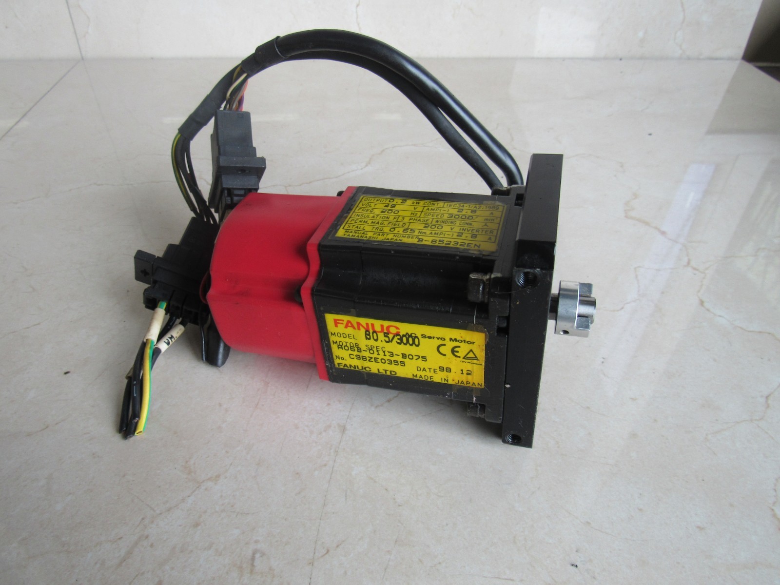 Fanuc AC Servo Motor B0.5/3000 A06b-0113-B075 Lot #4485 Listed by Greg