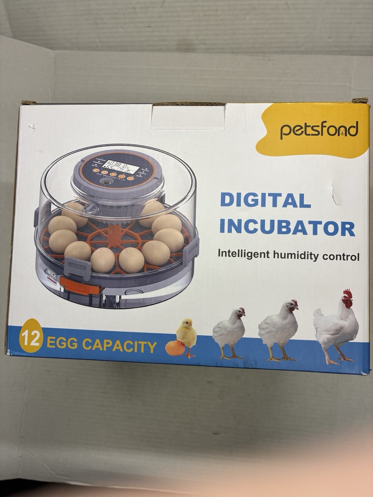 Egg Incubator with Automatic Turning and Humidity Control 12 Eggs