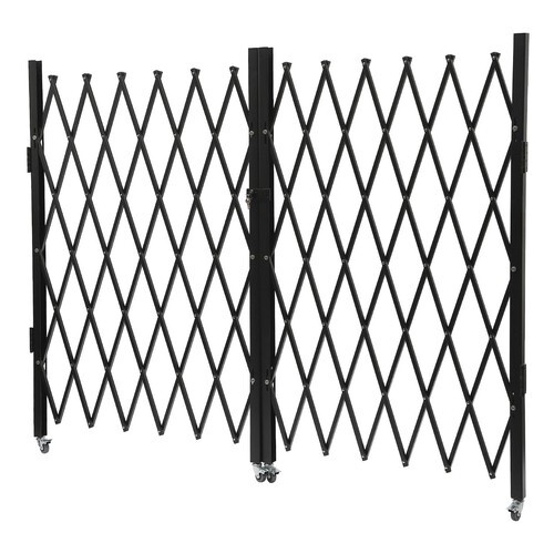 Double Folding Security Gate Expandable Barricade Gate Safety Barrier Door Gate