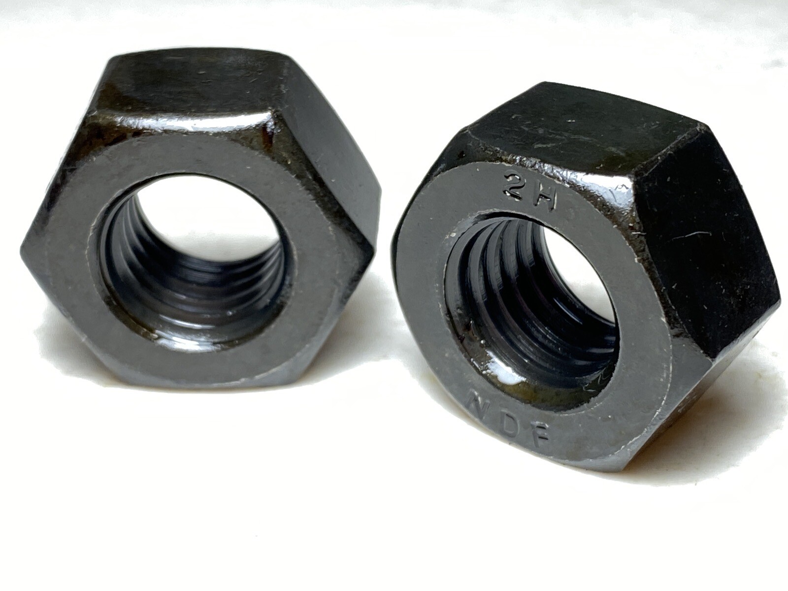 Qty 100 - 5/8"-11 Grade 2H Heavy Hex Nut, A194, Black Oxide, Right Hand  NEW