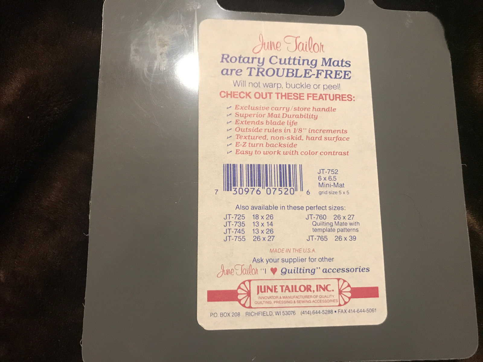 Rotary Cutting Mini Mat - 5" x 5" - June Tailor