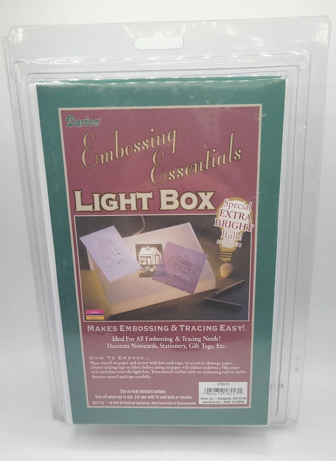 Darice Embossing Essentials Light Box. New. Original Packaging. With Bright Bulb