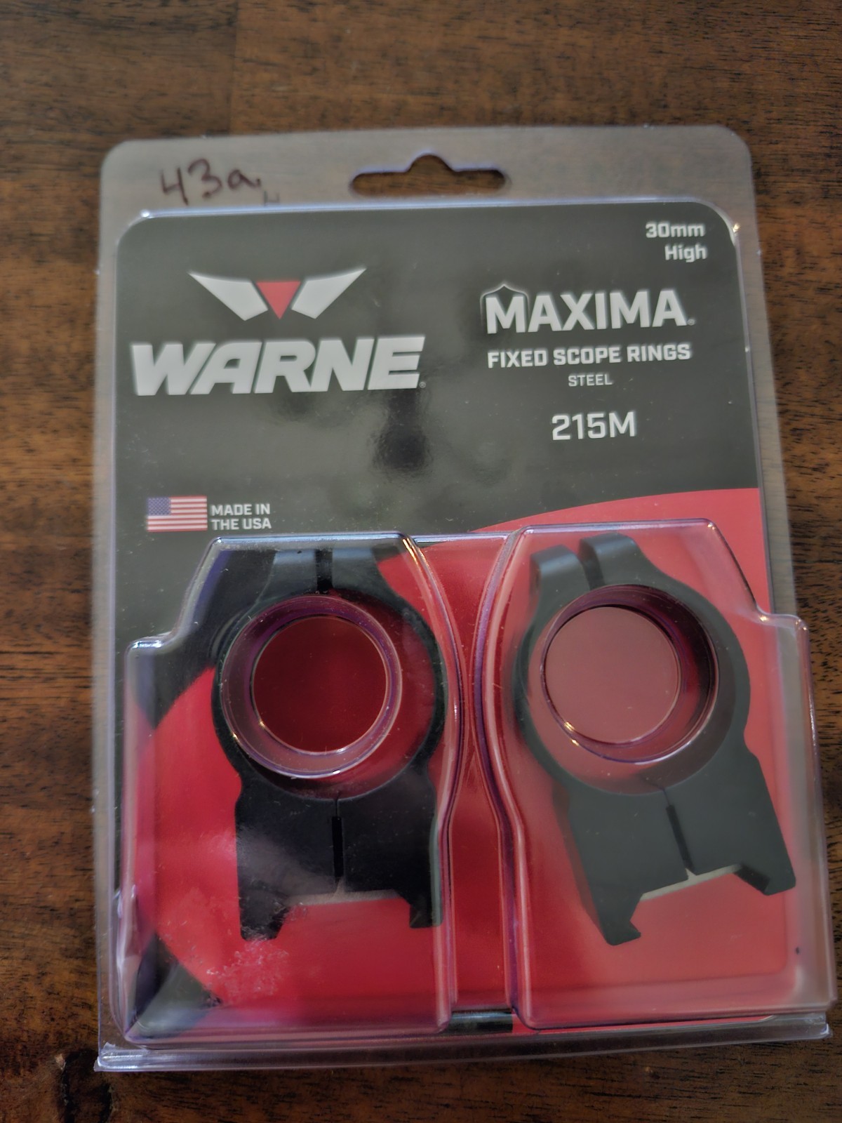 Warne Maxima Fixed Scope Rings 30mm High 215M