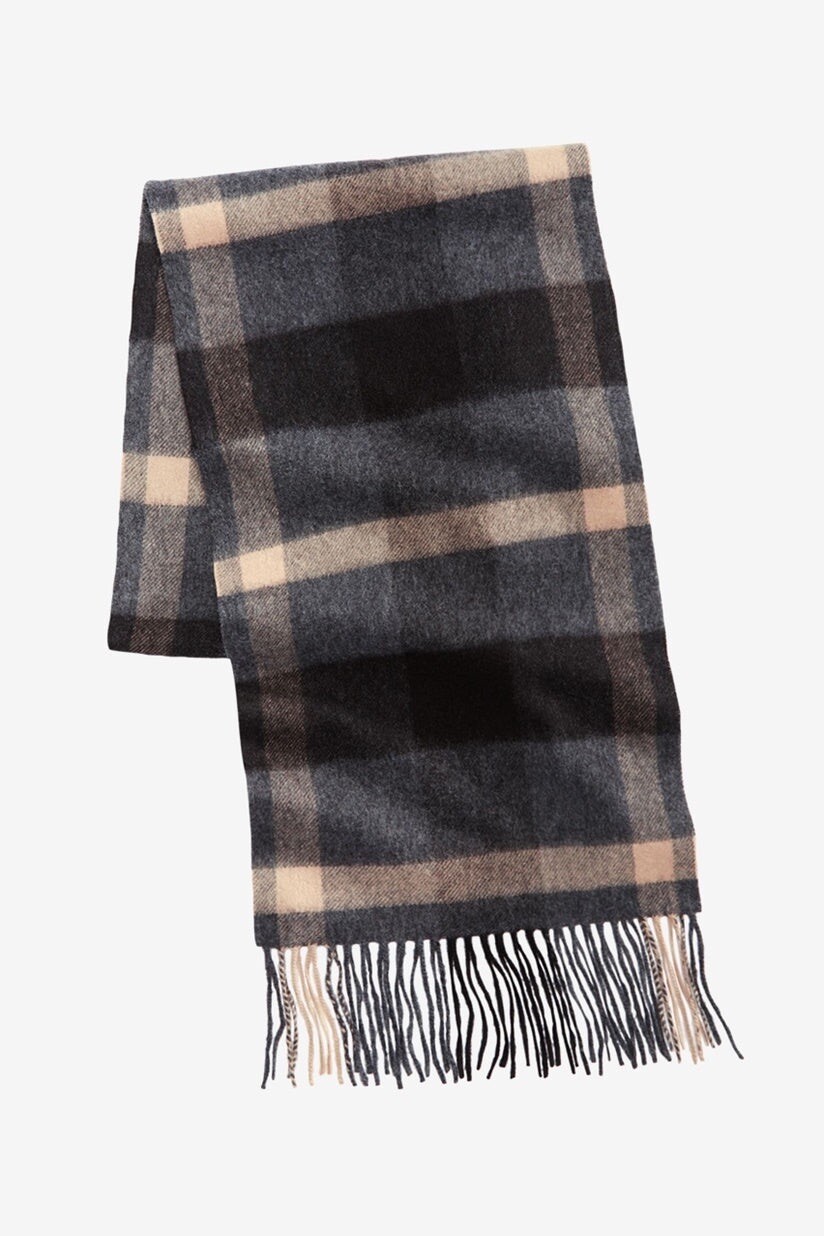 NEW CLUB ROOM GRAY 100% CASHMERE MEN'S SCARF $120