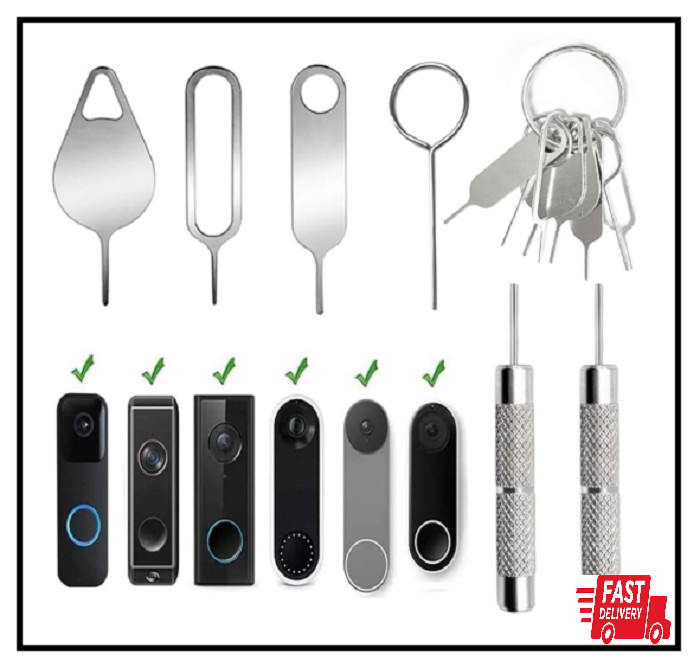8 Pcs Security Pin Key Release Removal Tool Compatible with Arlo Video Doorbell,