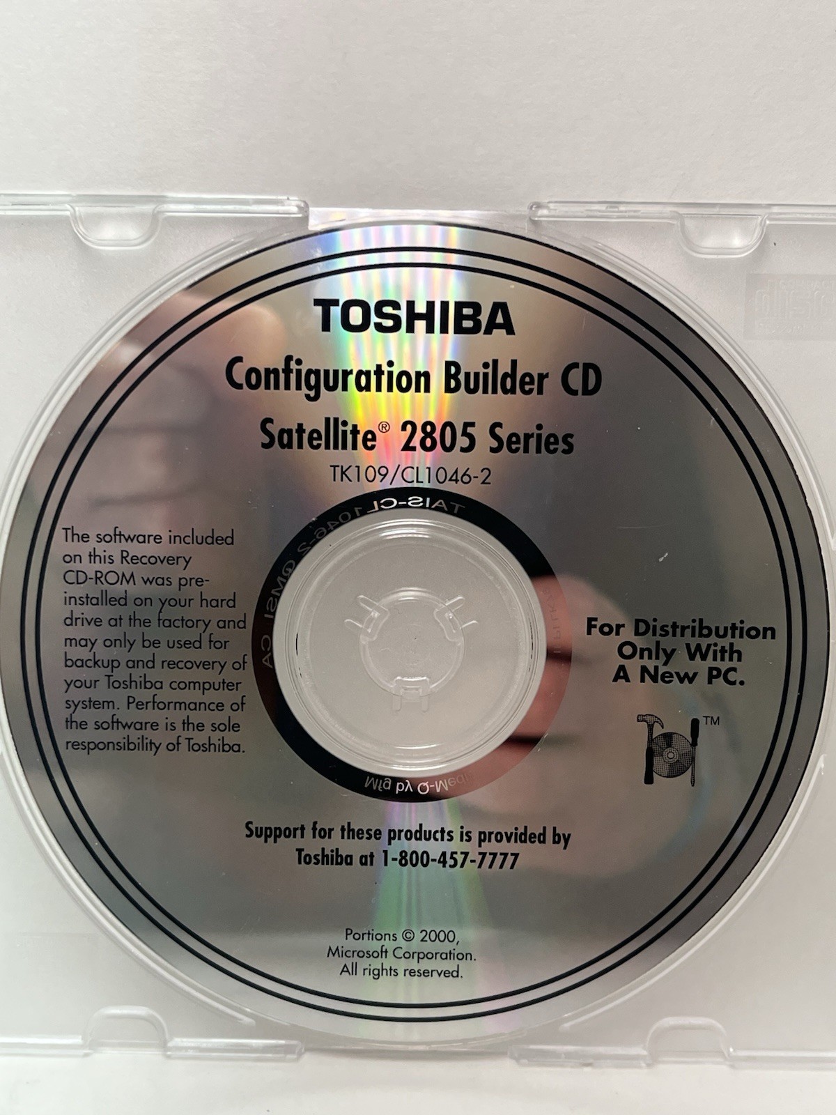 Toshiba Configuration Builder CD Satellite 2805 Series - DISC ONLY