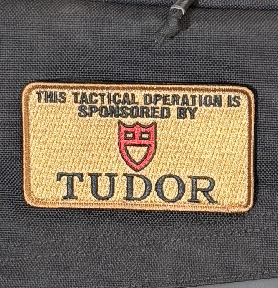 Tudor Tactical Operation Morale Patch Embroidered Hook Loop EDC 4” x 2.25”