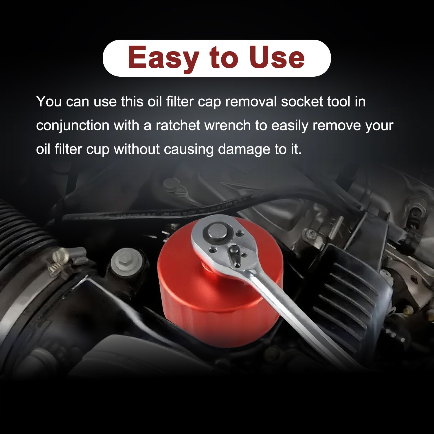 New Aluminium Alloy Oil Filter Cap Wrench for Jaguar Rover 3.0L 5.0L Engine
