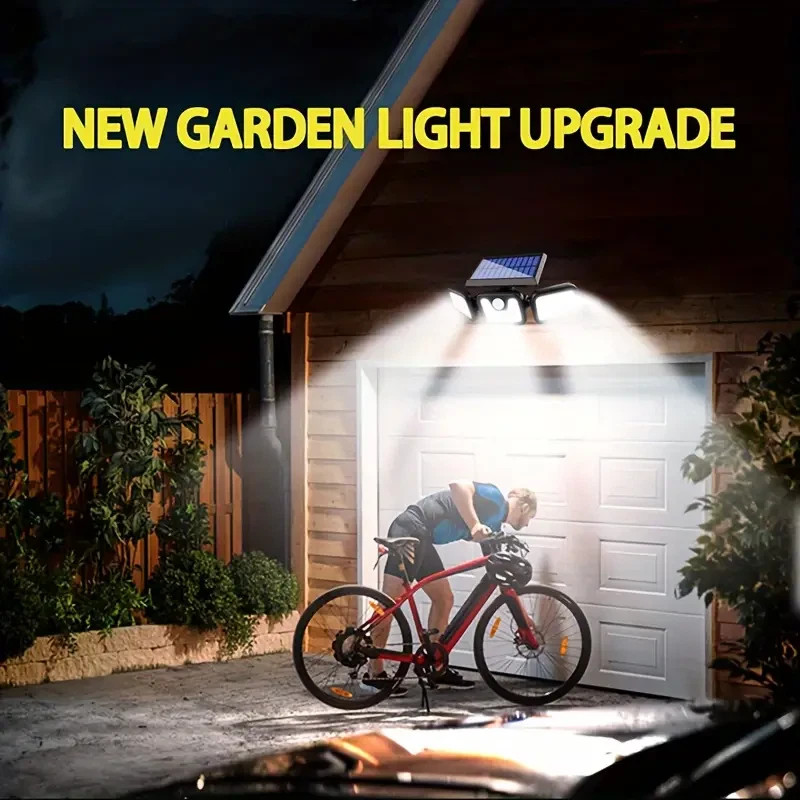 2 Pack LED Motion Sensor Solar Lights Outdoor IP65 Waterproof Security Lamp