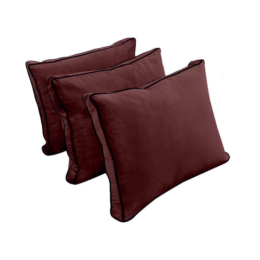 Model V3 Twin Velvet ContrastPipe Indoor Daybed Mattress Pillow AD368