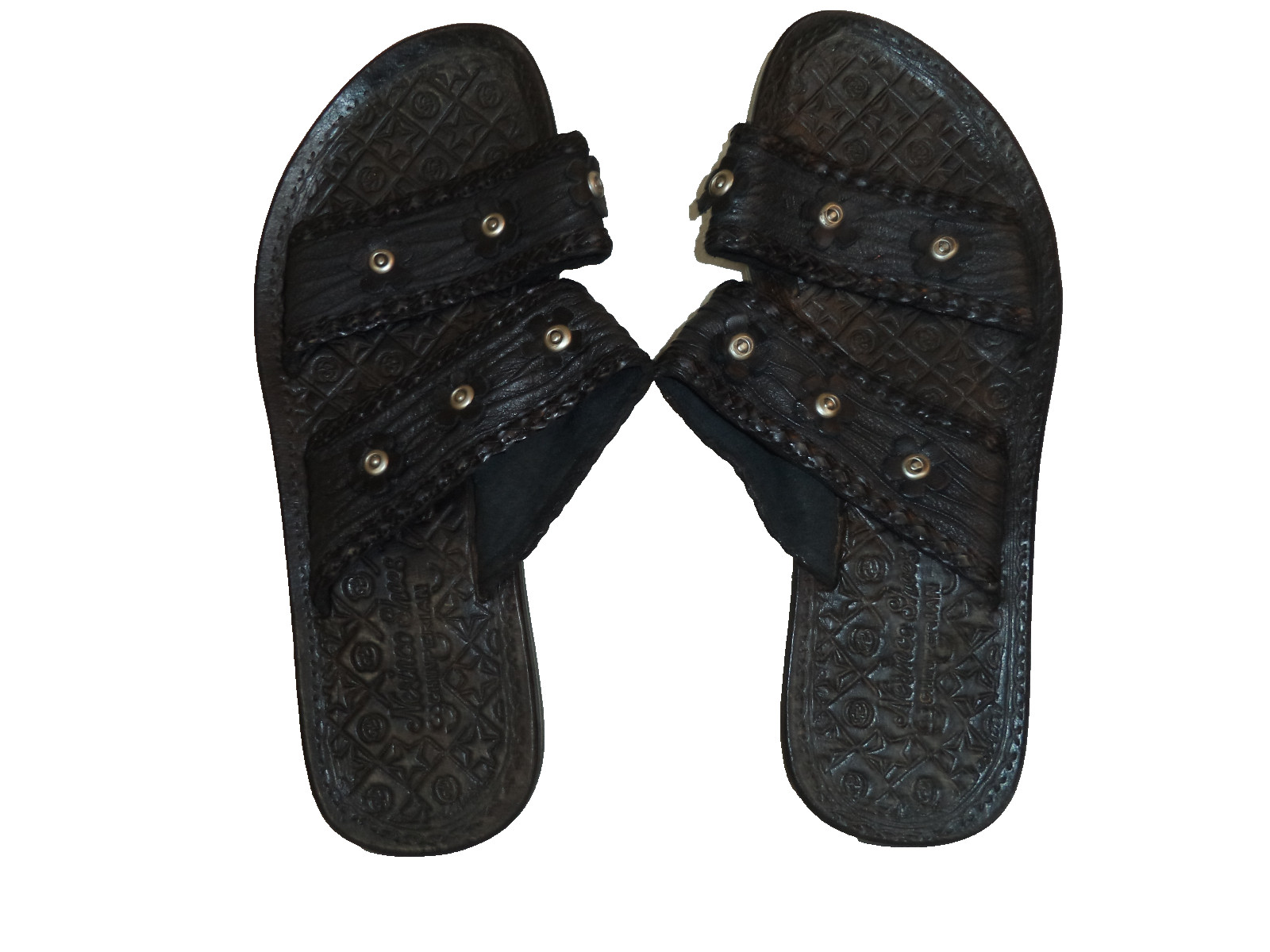 Men's Black HandCrafted Nesinco Slippers Sandals. Size 10 - USA, 43 - Euro.