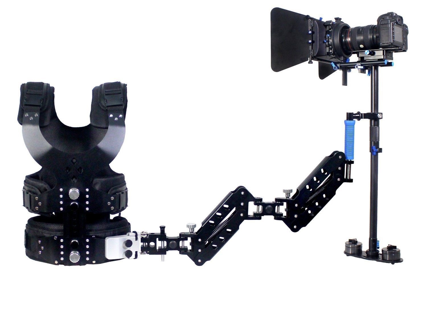 Pro Carbon Fiber Stabilizer Vest with dual Arm for Filming Video Camera DSLR