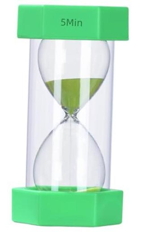 Colorful Sand Timers, Hourglass Sand Timers 5 Minutes Sandglass 5Min Green