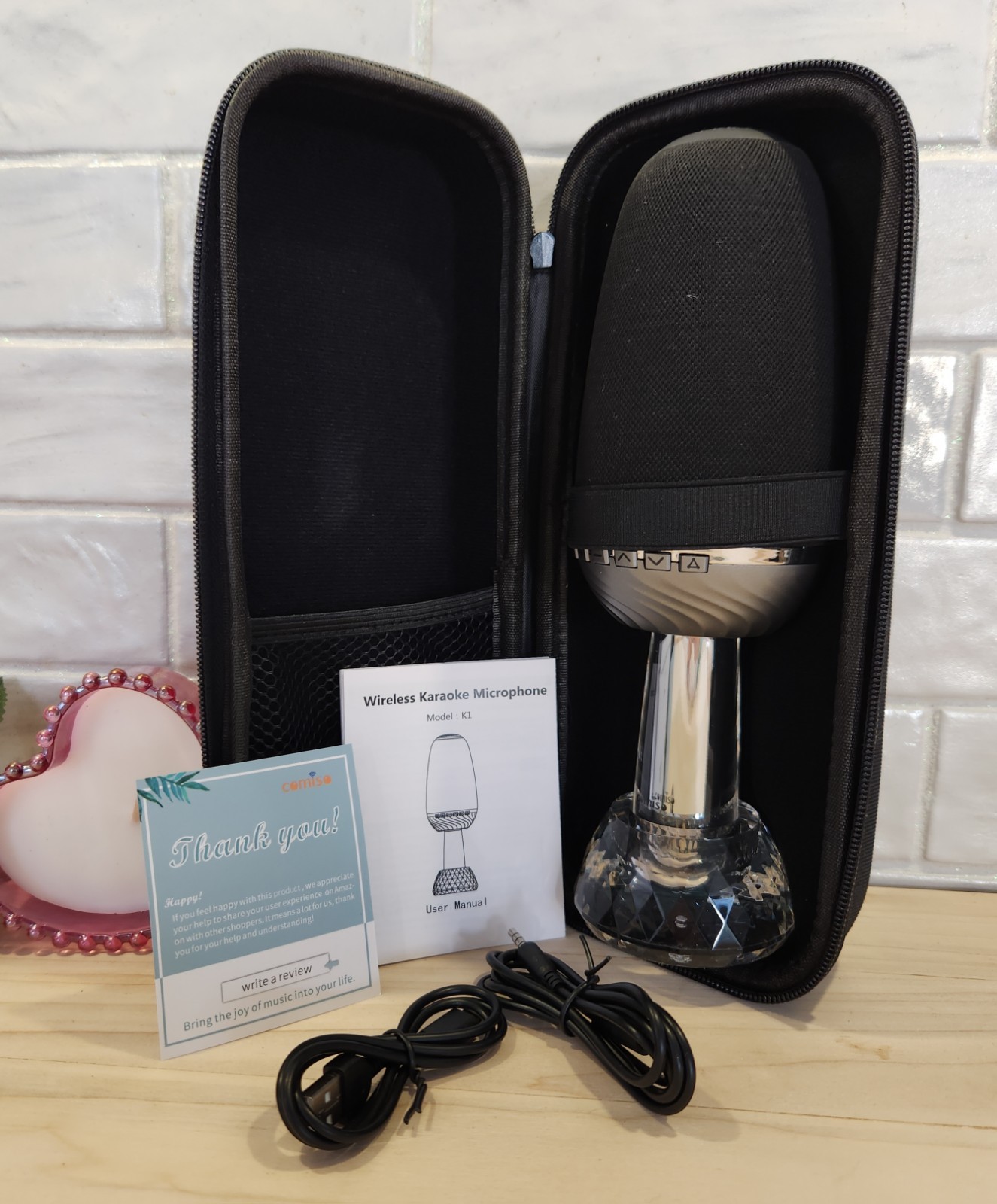 New Wireless Karaoke Microphone With 9 Magic Sounds, Stereo Pairing, DSP