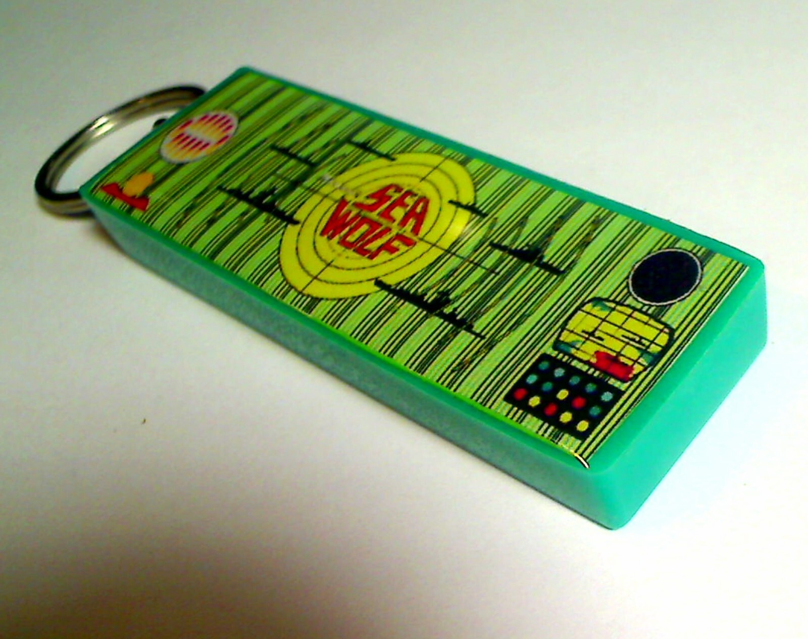 Sea Wolf Arcade Marquee Coin Door accessory Keychain