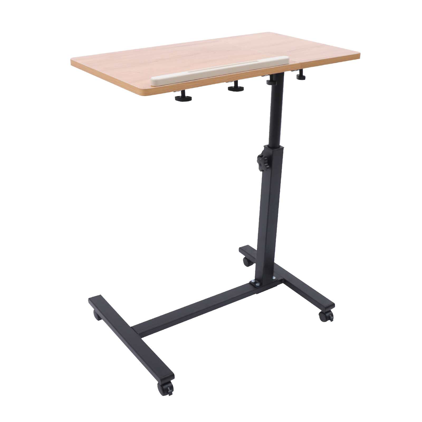 Angle Height Adjustable Rolling Cart Over Bed Hospital Table Stand Laptop Desk