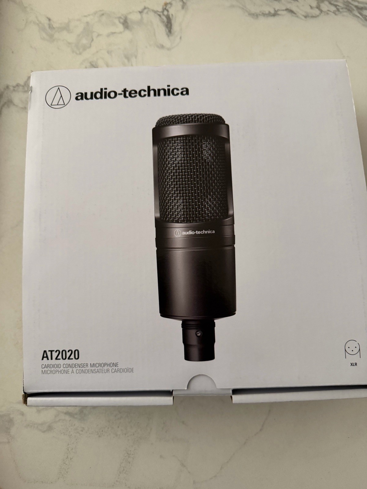 Audio-Technica AT2020 Cardioid Condenser XLR Studio Microphone Black W/ Stand