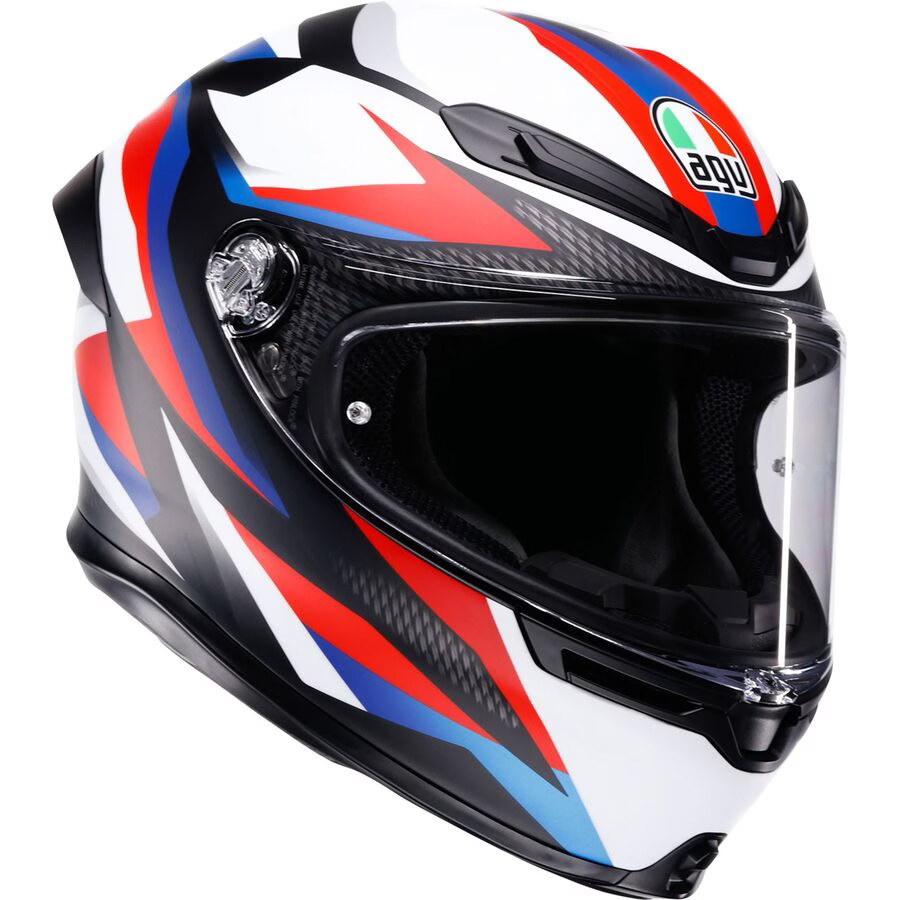AGV K6 S Timewarp Helmet - Matte Black/Red/Blue, X-Large 2118395016-028-XL