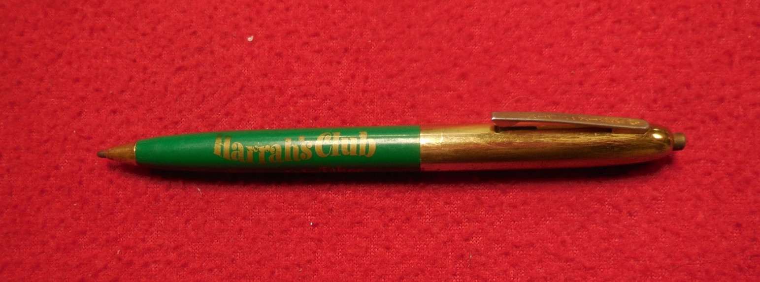 Vintage Harrah`s Club casino Reno and Lake Tahoe ink pen Kwik Klik