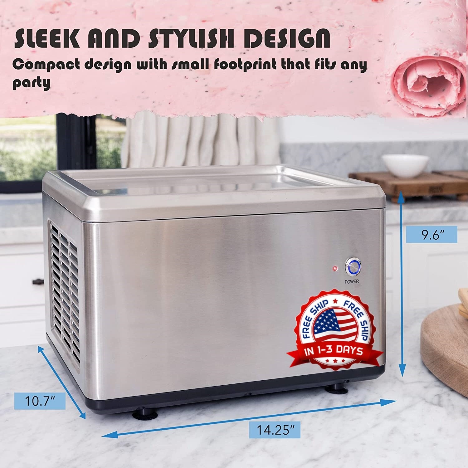 Maquina Para Hacer Rollo De Helado Frito Helados En Casa Comercial Industrial US