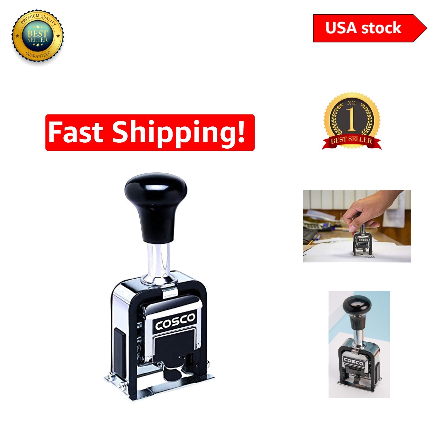 Versatile 2000PLUS 6-Wheel Automatic Numbering Machine with Refill Pads Included